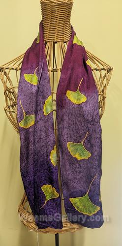 Scarf Geco Leaves by Claudia Fluegge